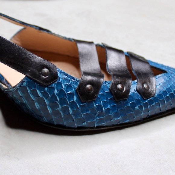 Alain Tondowski Heals- Blue Snakeskin - Picture 9 of 9